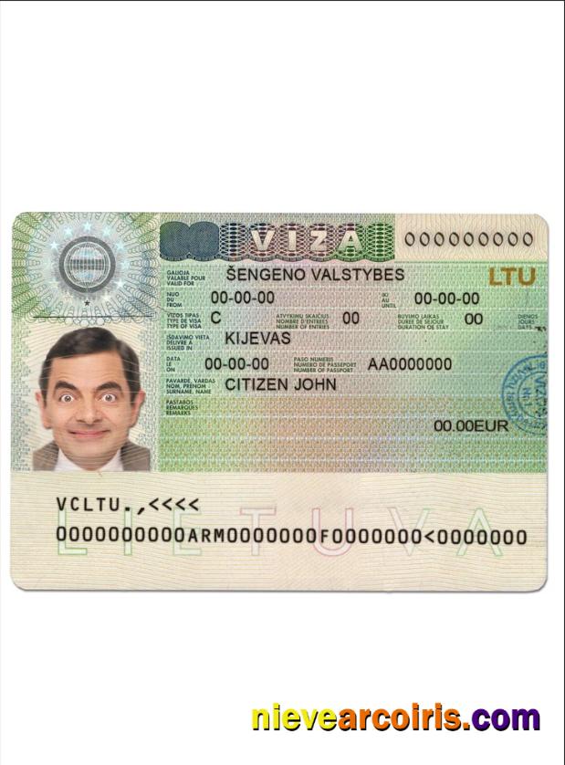 Lithuania (Litva) Schengen visa